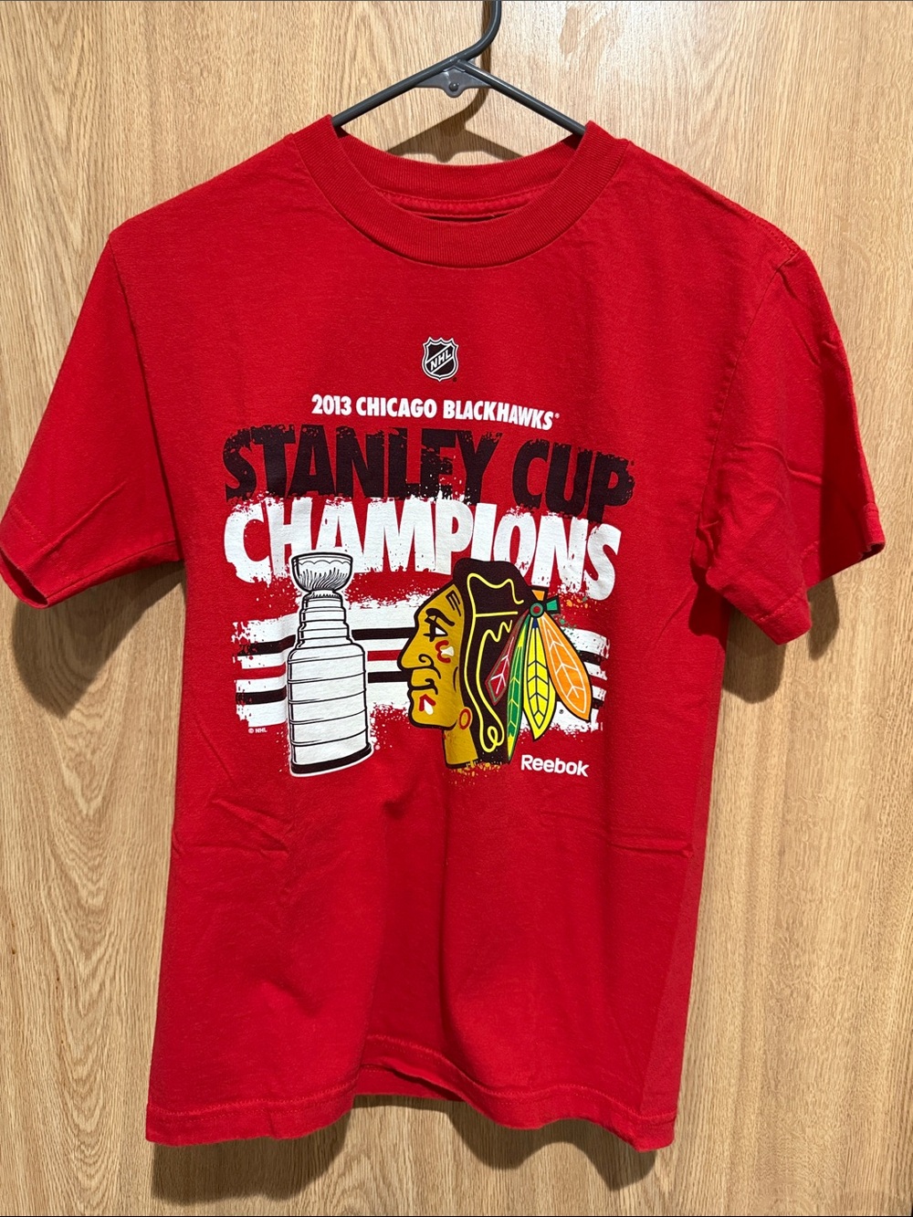 Reebok Red Chicago Blackhawks 2013 Stanley Cup Champions Graphic Tee